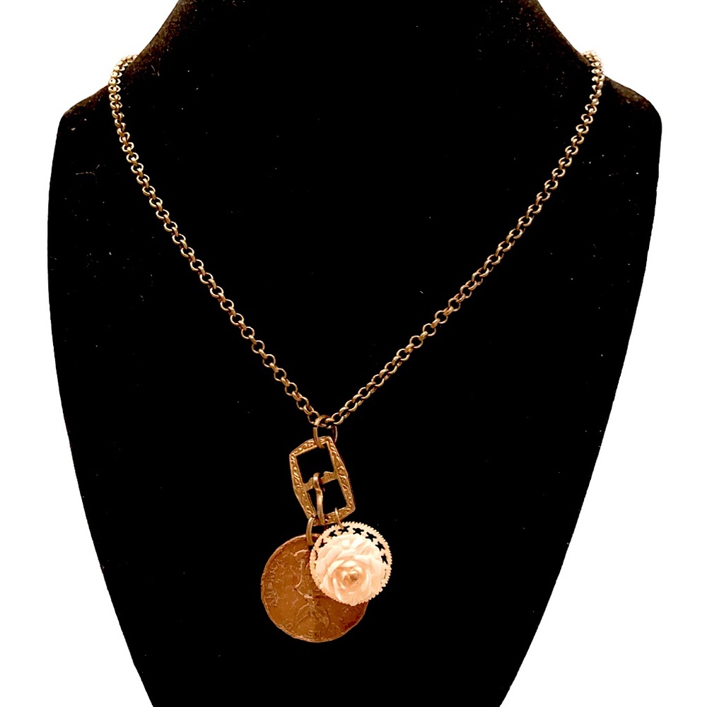 Vintage Style Necklace With Victorian/Steam Punk Charms